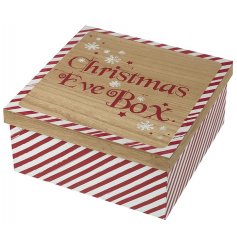 CANDY CANE WOODEN CHRISTMAS EVE BOX
