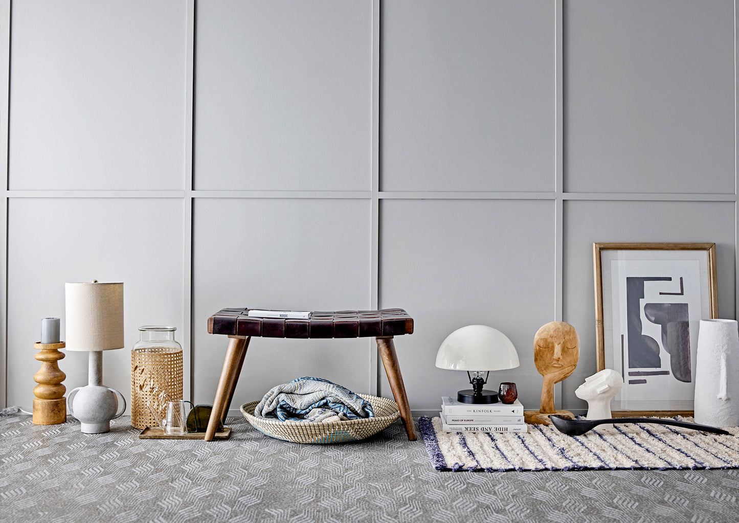 Table Lamp Grey Metal