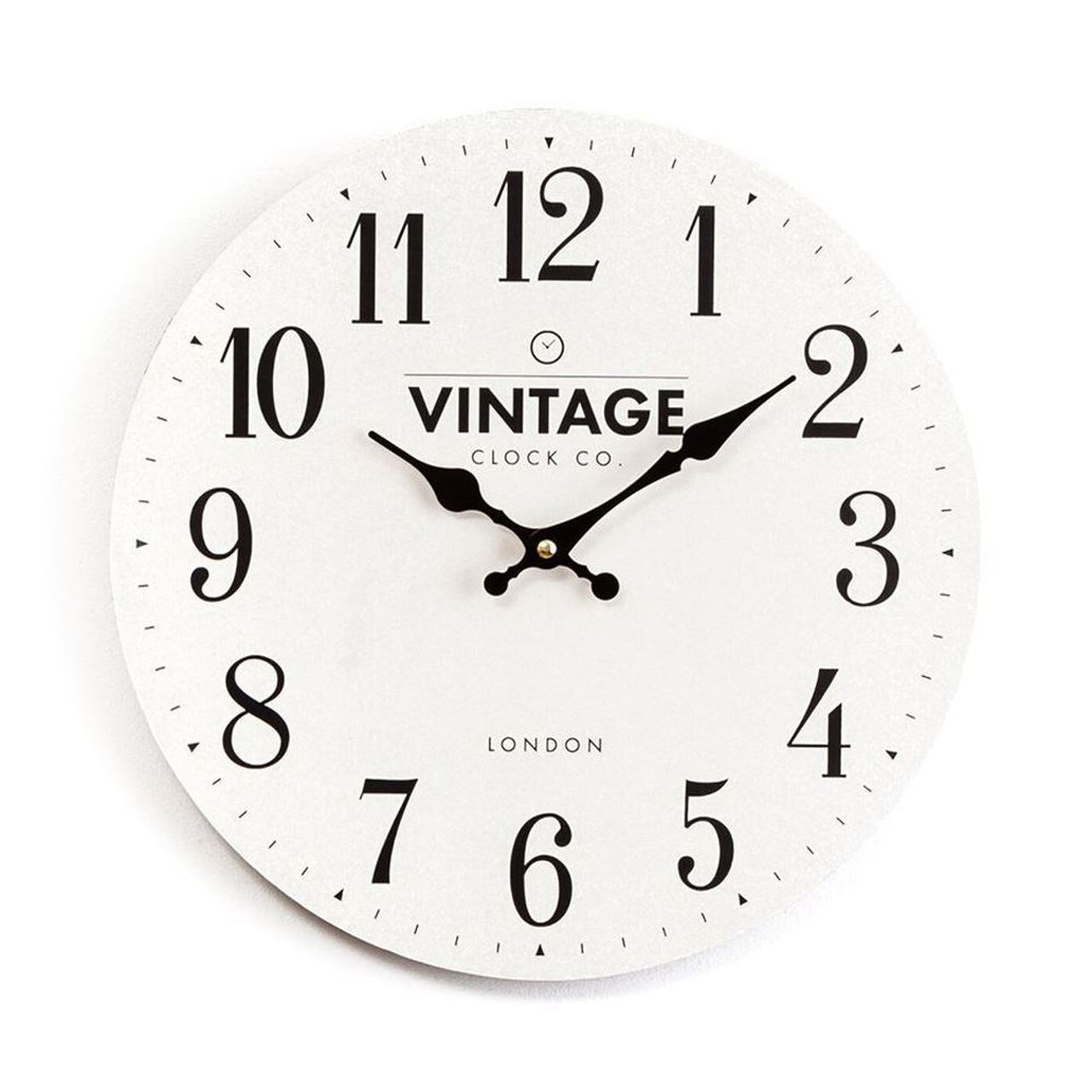 Large Flat Cream Wall Clock