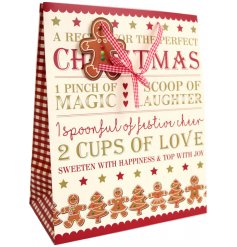 GINGERBREAD LARGE GIFT BAG