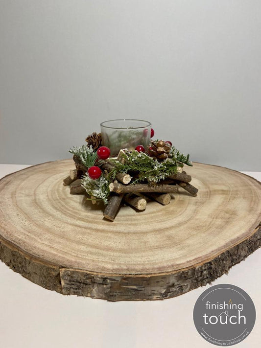 BERRY & TWIG CANDLE HOLDER 12CM
