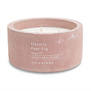 Large Pink Electric Pear Fig Concrete Candle