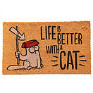 Life is Better With A Cat Simon's Cat Coir Door Mat
